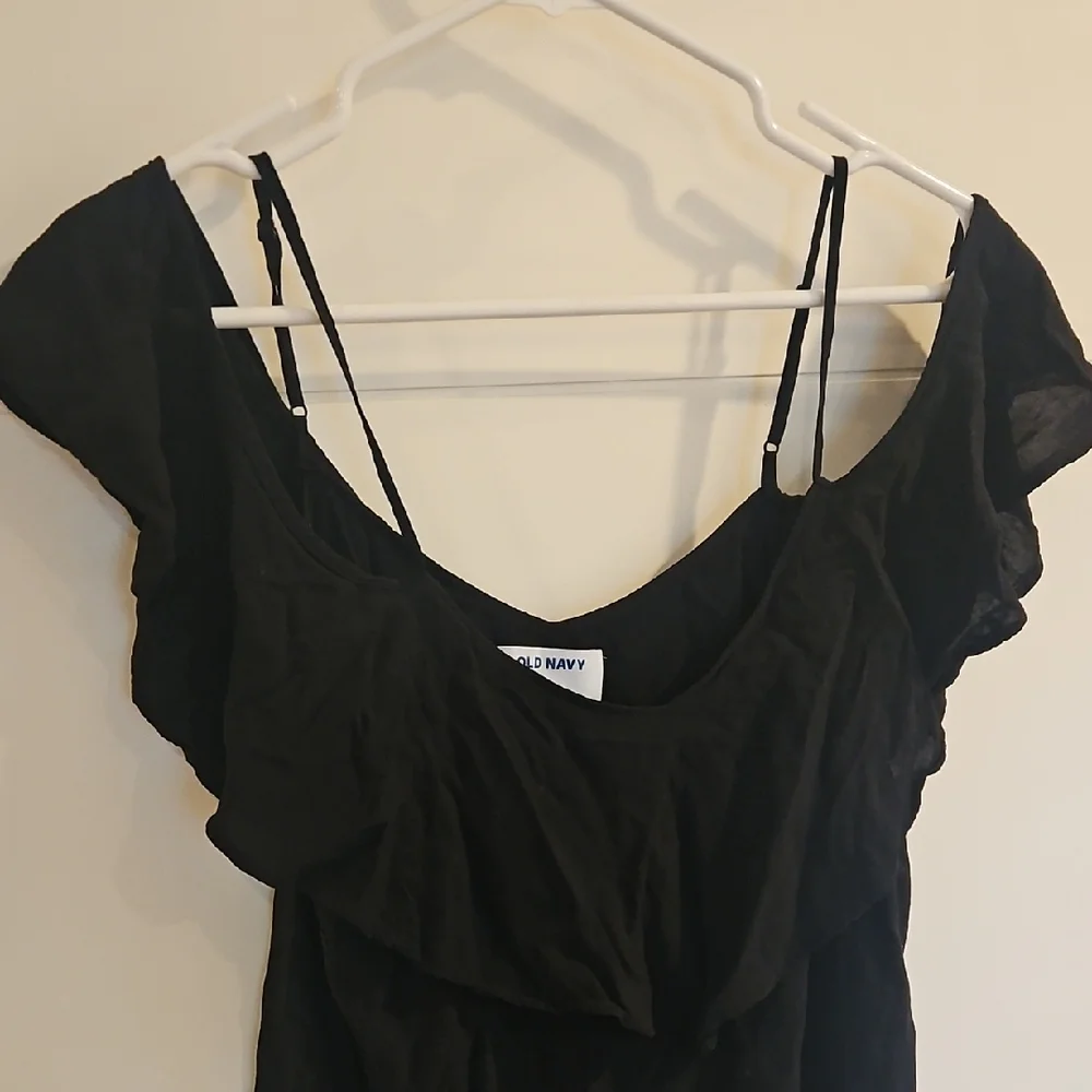 Black Ruffle Top - Picture 3 of 4